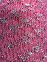 Tutu Net - 54-inches Wide American Beauty Rose with Silver Metallic Design